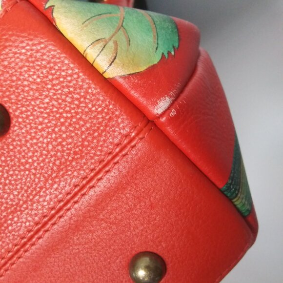 Anuschka ISLAND ESCAPE  Leather bag With Tropical Flowers hand painted - Picture 15 of 16